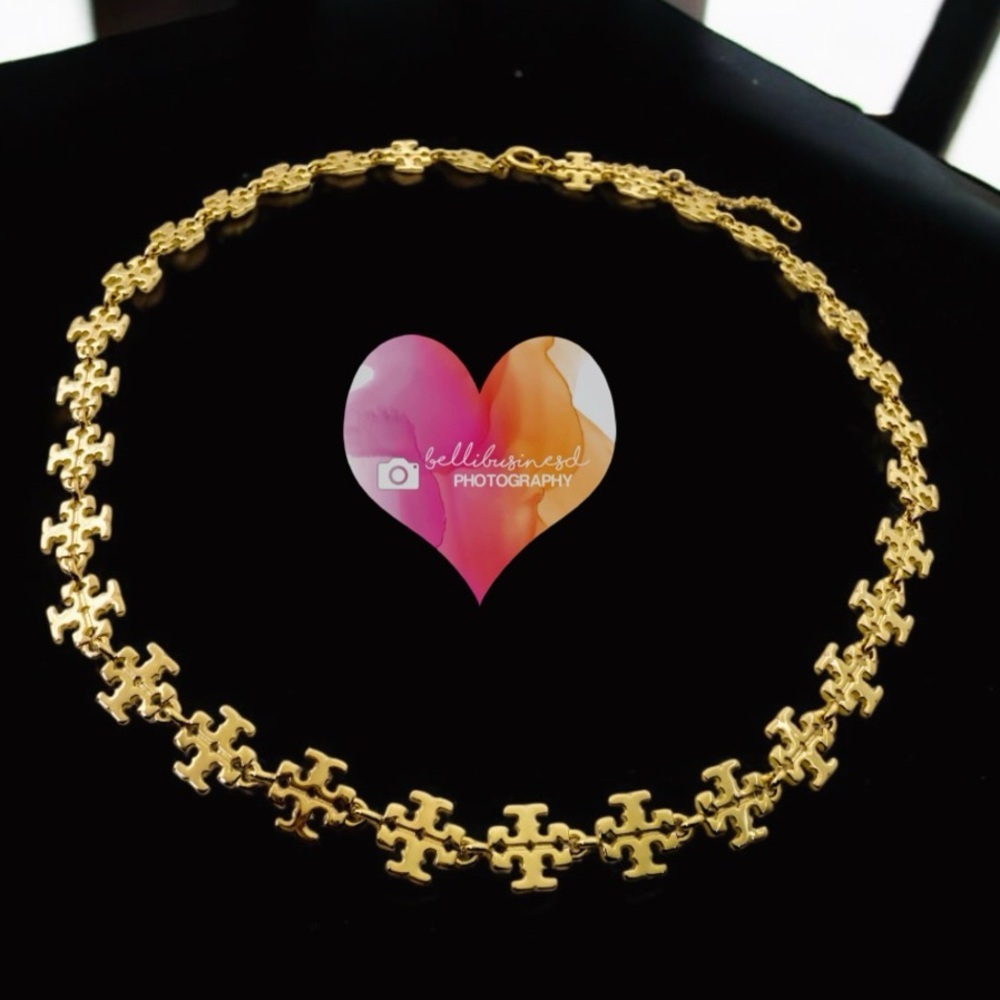 Tory Burch Gold Puzzle Piece Necklace